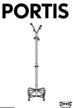 IKEA PORTIS porte manteaux  en métal, 150 tot 200 cm, Gebruikt, Staande kapstok, Metaal