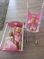 Buggy, wiegje en 4 poppen, Kinderen en Baby's, Speelgoed | Poppen, Ophalen, Zo goed als nieuw