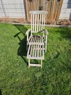 Deck chair, Tuin en Terras, Ligbedden, Gebruikt, Hout, Ophalen