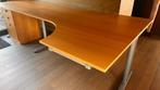 Grote stevige bureeltafel met ladeblok, Huis en Inrichting, Ophalen, In hoogte verstelbaar, Zo goed als nieuw, Bureau