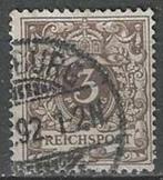 Allemagne 1889/1900 - Yvert 45 - Numéro encadré - 3 p (ST), Envoi, Affranchi