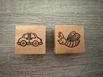 Houten stempels (2 stuks), Hobby en Vrije tijd, Stempelen, Ophalen of Verzenden, Nieuw, Houten stempel