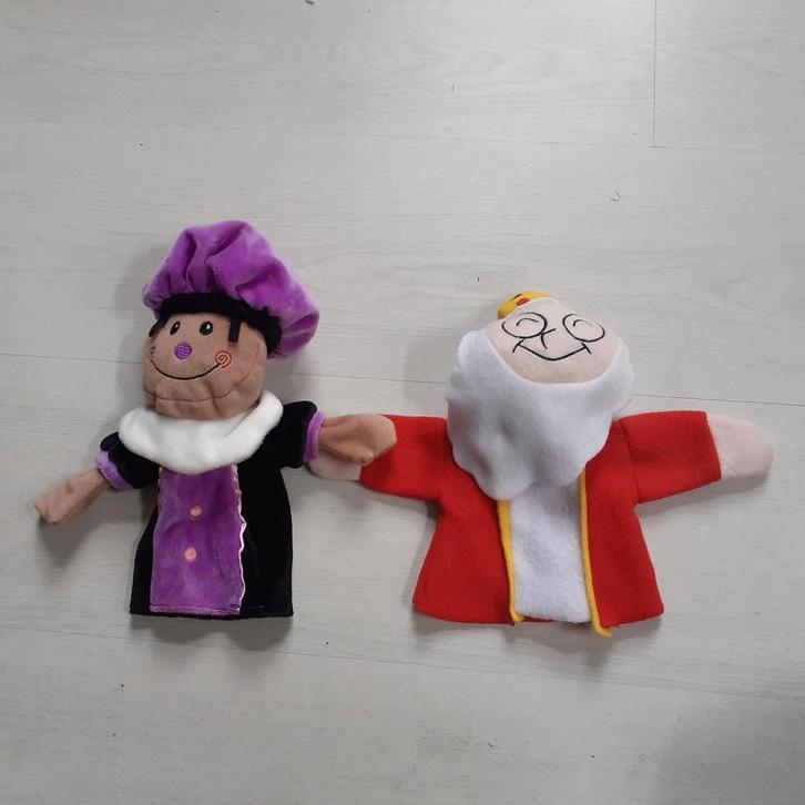 Sinterklaas en zwarte Piet handpoppen poppenkastpoppen, Diversen, Sinterklaas, Zo goed als nieuw, Ophalen of Verzenden