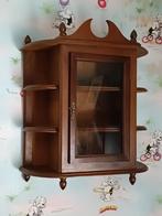 Antieke houten vitrinekast, Antiek en Kunst, Ophalen
