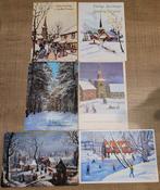 6 oude postkaarten: Kerst en Nieuwjaar (Nederland), Enlèvement ou Envoi, Affranchie, (Jour de) Fête