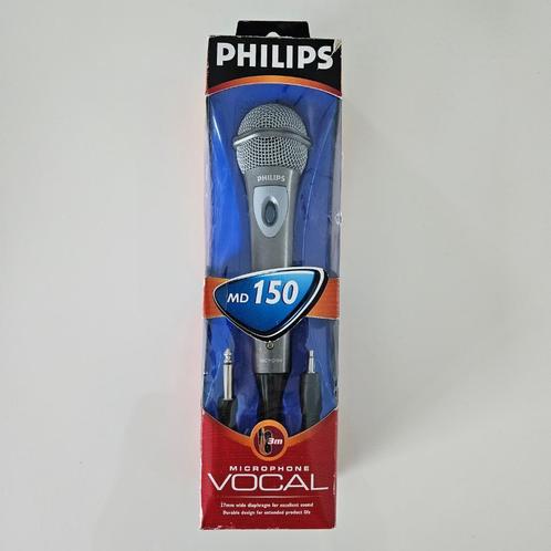 PHILIPS Microfoon met 3m kabel + doos, Musique & Instruments, Microphones, Comme neuf, Autres types, Enlèvement