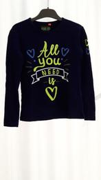 Tom-DU donker blauw T-shirt maat 140-146, Meisje, Zo goed als nieuw, Shirt of Longsleeve, TOM DU