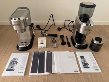 DeLonghi Dedica espressomachine + koffiemaler beschikbaar voor biedingen