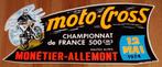 Vintage sticker Moto-Cross France 500cc 1974 retro, Comme neuf, Sport, Enlèvement ou Envoi