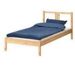 Bed in massief natuurlijk beukenhout 90 cm/ 200 cm nieuw, Ophalen, Zo goed als nieuw, Matras