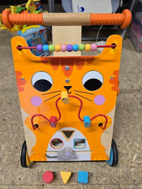 Chariot/trotteur chat Janod, Kinderen en Baby's, Speelgoed | Buiten | Los speelgoed, Zo goed als nieuw, Ophalen