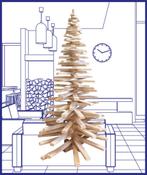 Sapin en bois 130cm, Enlèvement, Neuf