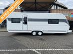 Hobby Prestige 650 UFF 2024 SUPER COMPLEET !, Caravans en Kamperen, Schokbreker, Rondzit, 6 tot 7 meter, Tot en met 4