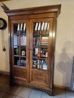 Bibliothèque ancienne Louis Philippe en chêne lourd H 215cm, 100 à 150 cm, 200 cm ou plus, 25 à 50 cm, Verre