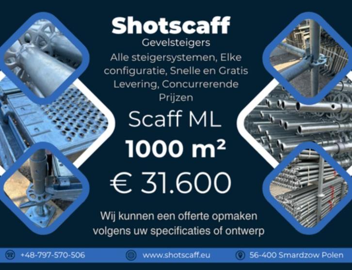 Gevelsteiger Scaff ML | 1000 m² | Topprijs, Doe-het-zelf en Bouw, Steigers, Nieuw, Gevelsteiger, 5 meter of hoger, Ophalen
