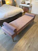 Roze fluwelen ligbank, Ophalen, 150 tot 200 cm, Tweepersoons, 75 tot 100 cm