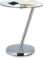 Table d'appoint | verre et chrome | LIVRAISON GRATUITE, Maison & Meubles, Neuf, -, -, RELAXDAY