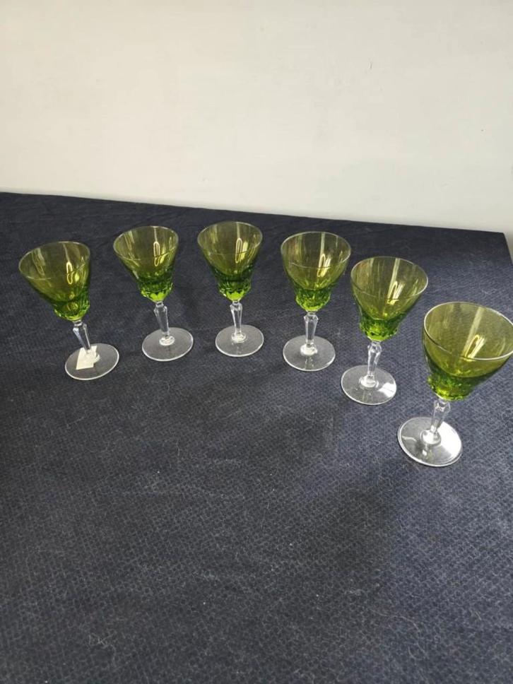 Val Saint LAMBERT - set van 12 GOETHE-kristallen glazen, Antiek en Kunst, Antiek | Glaswerk en Kristal, Ophalen of Verzenden