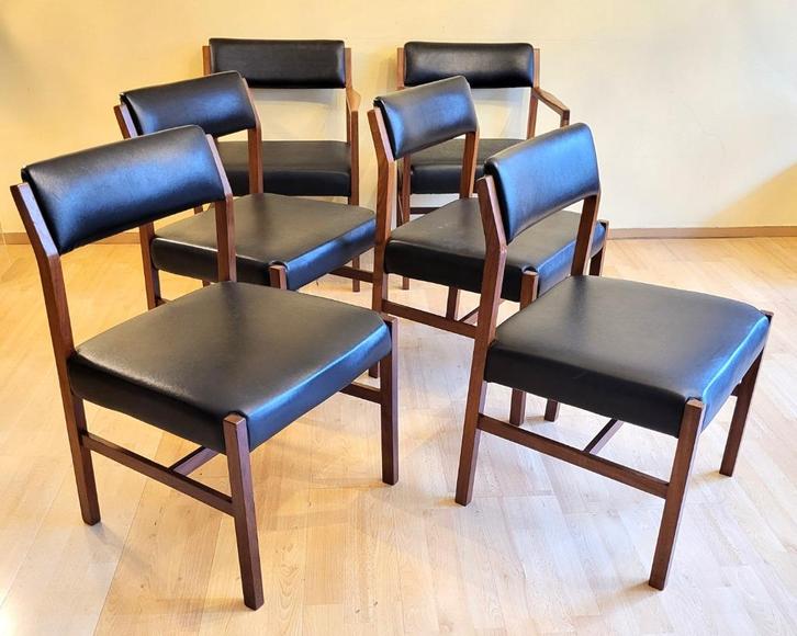 ️️️ ✔️6 Alfred Cox Designstoelen voor R.Foster 70's, Huis en Inrichting, Stoelen, Zo goed als nieuw, Vijf, Zes of meer stoelen