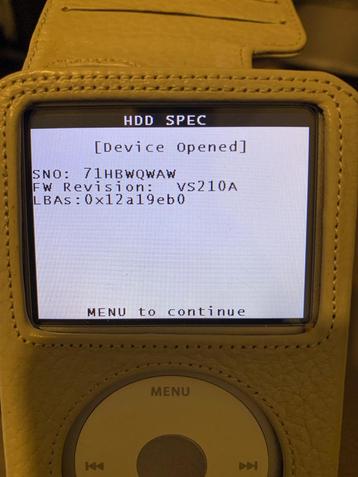 [HARDDISK] ipod 160GB 7th gen beschikbaar voor biedingen