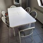 tafel en stoelen, Huis en Inrichting, Tafels | Eettafels, Ophalen, Gebruikt, Vierkant