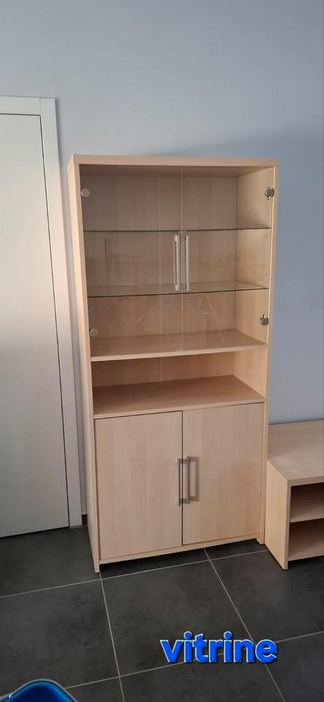 Vitrine, buffet, table basse, meuble TV en chêne clair, Maison & Meubles, Salles à manger complètes, Utilisé, Enlèvement