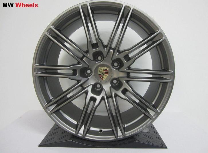 Porsche 21 inch Origineel Cayenne GTS velgen satin grey, Auto-onderdelen, Banden en Velgen, Velg(en), 21 inch, Gebruikt, Ophalen of Verzenden
