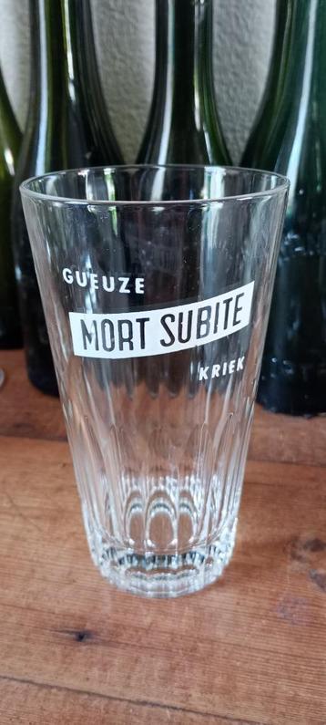 Brasserie bière ancien verre Gueuze-Kriek Mort-Subite, Enlèvement ou Envoi, Utilisé, Verre ou Verres, Autres marques