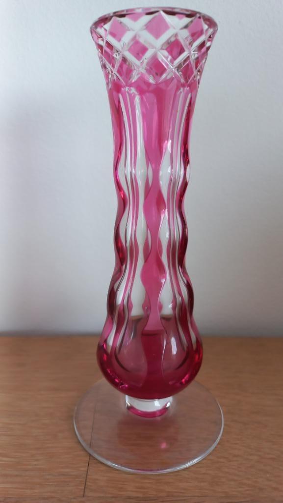 Val-Saint-Lambert vaas in kristal. Getekend !, Antiek en Kunst, Antiek | Glaswerk en Kristal, Ophalen of Verzenden