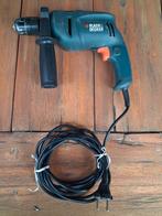 boormachine black & decker, Doe-het-zelf en Bouw, Gereedschap | Boormachines, Gebruikt, Klopboormechanisme, 400 tot 600 watt, Ophalen