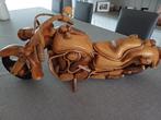 Handgemaakte moto in hout 60cm,  uniek in perfecte staat!!, Ophalen of Verzenden