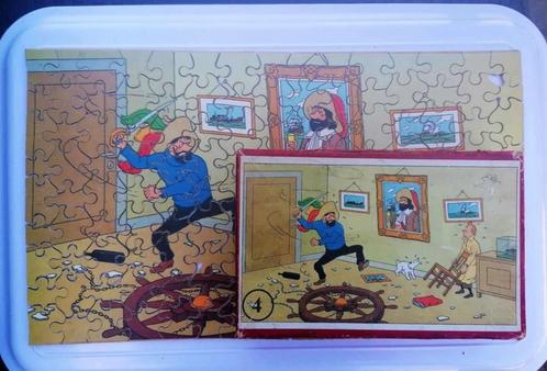 tintin vintage puzzle en bois 1960, Verzamelen, Stripfiguren, Gebruikt, Boek of Spel, Kuifje, Verzenden