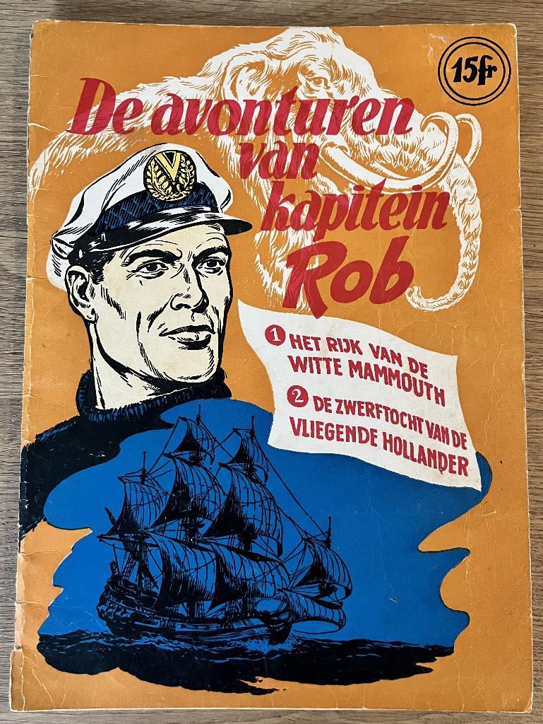 Kapitein Rob - 1 - 1ste druk (1957) Strip, Boeken, Stripverhalen, Gelezen, Eén stripboek