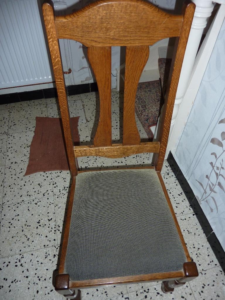 TABLE ET CHAISES, Maison & Meubles, 150 à 200 cm, Cinq personnes ou plus, Enlèvement, Utilisé