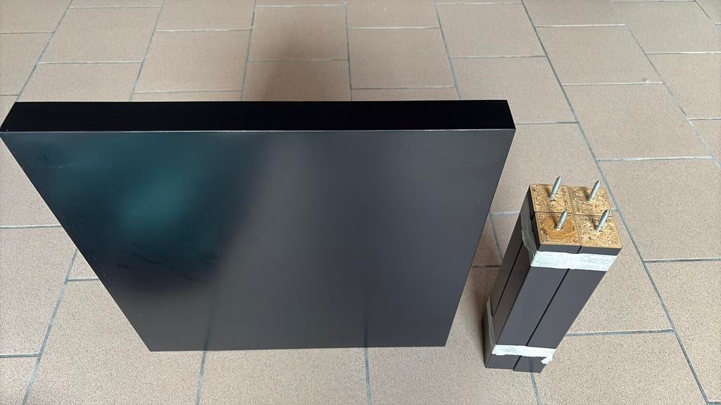 Bijzettafel ikea zwart, 55 à 75 cm, Enlèvement, Utilisé, Bois