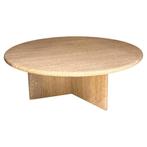 Table basse ronde en travertin, Italy, 1970s, Enlèvement, Rond