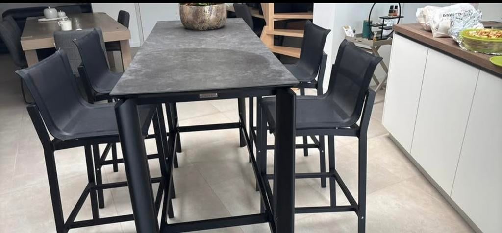 Bartafel met 4barstoelen, Huis en Inrichting, Tafels | Statafels, Ophalen, Gebruikt