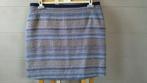 MSmode 44 Blauw/grijs/zwarte rok met lijn boven de knie, Kleding | Dames, Blauw, Maat 42/44 (L), Ophalen of Verzenden, Zo goed als nieuw