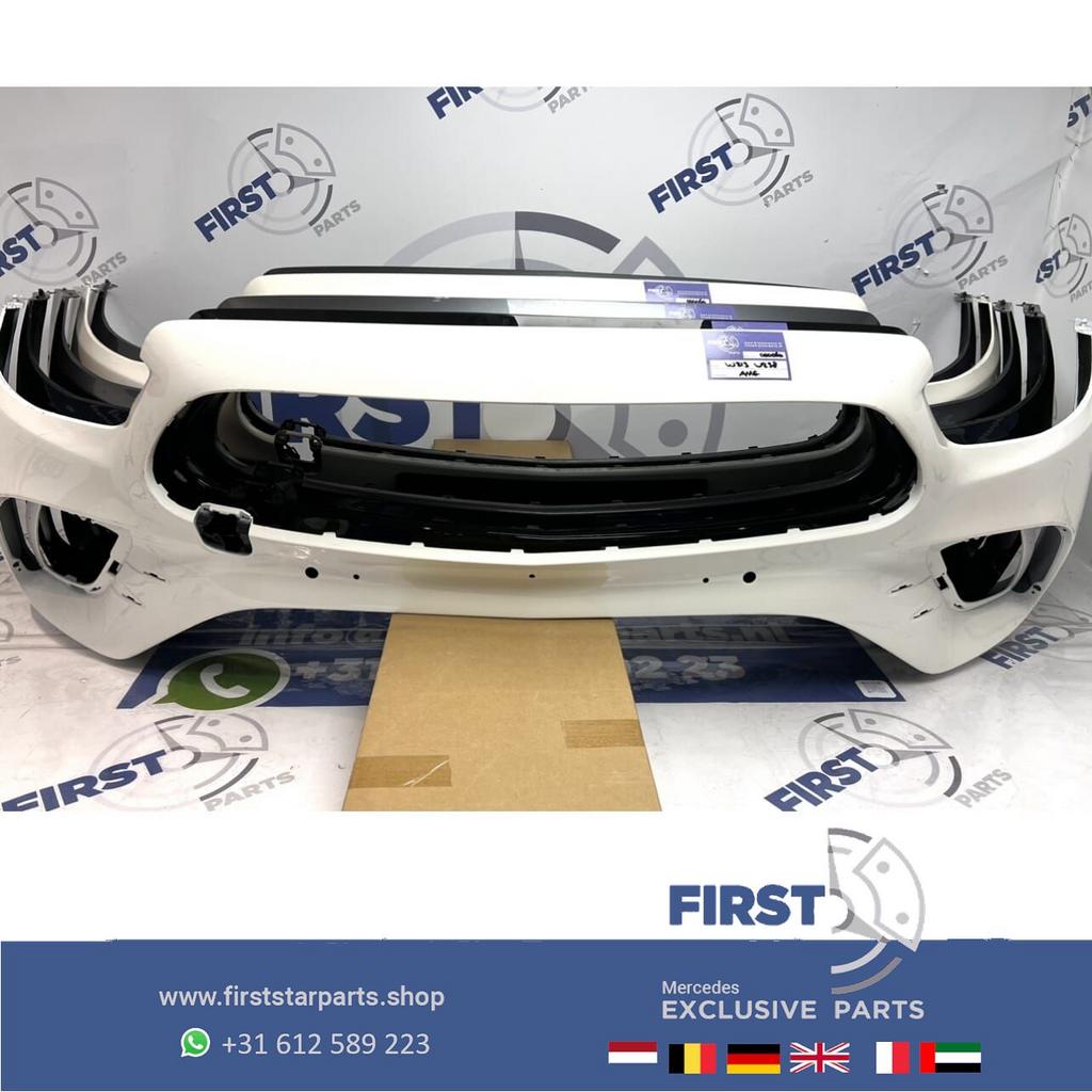 W213 FACELIFT AMG Voorbumper E Klasse 2020-2023 BUMPER WIT Z, Gebruikt, -, Voor, Ophalen of Verzenden
