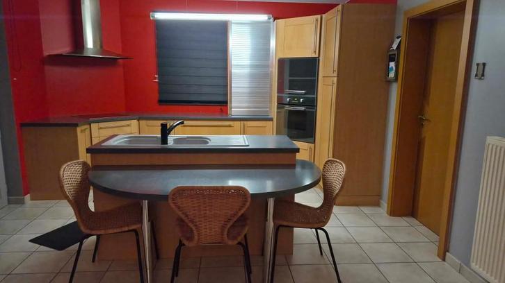 Cuisine équipée, Huis en Inrichting, Keuken | Complete keukens, Gebruikt, U-keuken, Overige kleuren, Hout, Met kookeiland, Ophalen