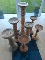 Set van Houten Kandelaars, Ophalen, Zo goed als nieuw, Kandelaar, Hout