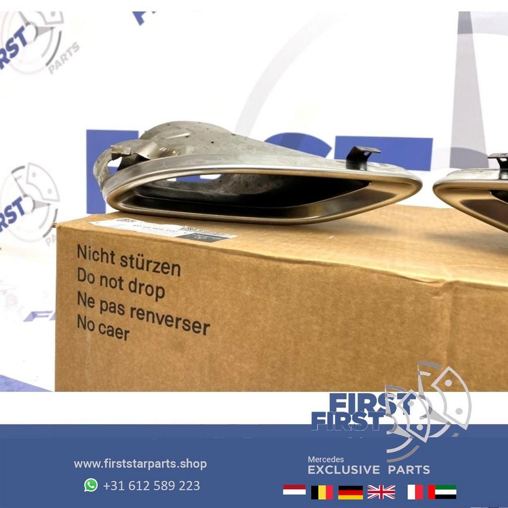 W205 C205 AMG LINE UITLAAT SIERSTUKKEN L/R Mercedes C Klasse, Gebruikt, -, Ophalen of Verzenden, -