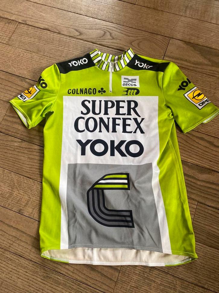 retro wiertrui SUPERCONFEX YOKO 1988 edwig van hooydonck, Sport en Fitness, Wielrennen, Gebruikt, Kleding, Ophalen of Verzenden