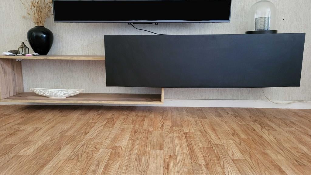 Meuble TV et table basse (bois), Enlèvement, Comme neuf, Autres essences de bois, Modern