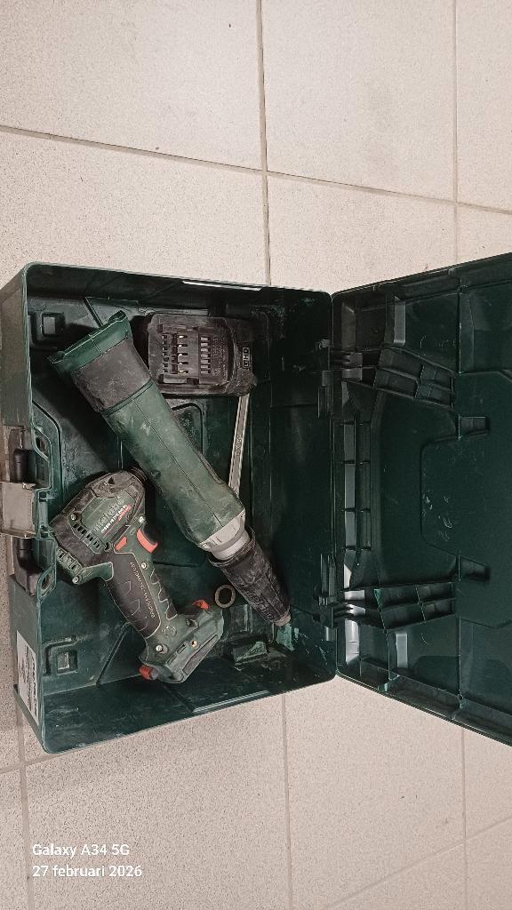 Metabo haakse slijper en slagschroevendraaier 18v LTX, Doe-het-zelf en Bouw, Gereedschap | Slijpmachines, Gebruikt, Ophalen
