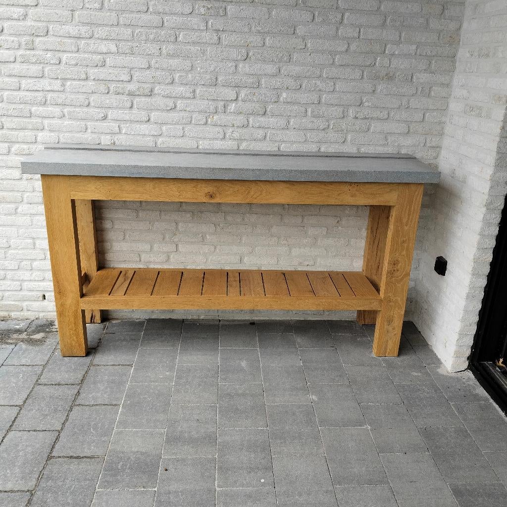 Tafel blauwe steen/arduine blad, Ophalen, Nieuw, Overige materialen, 150 tot 200 cm