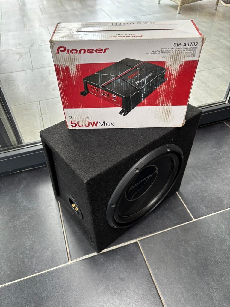 Pioneer subwoofer + versterker, Auto diversen, Autospeakers, Ophalen, Nieuw