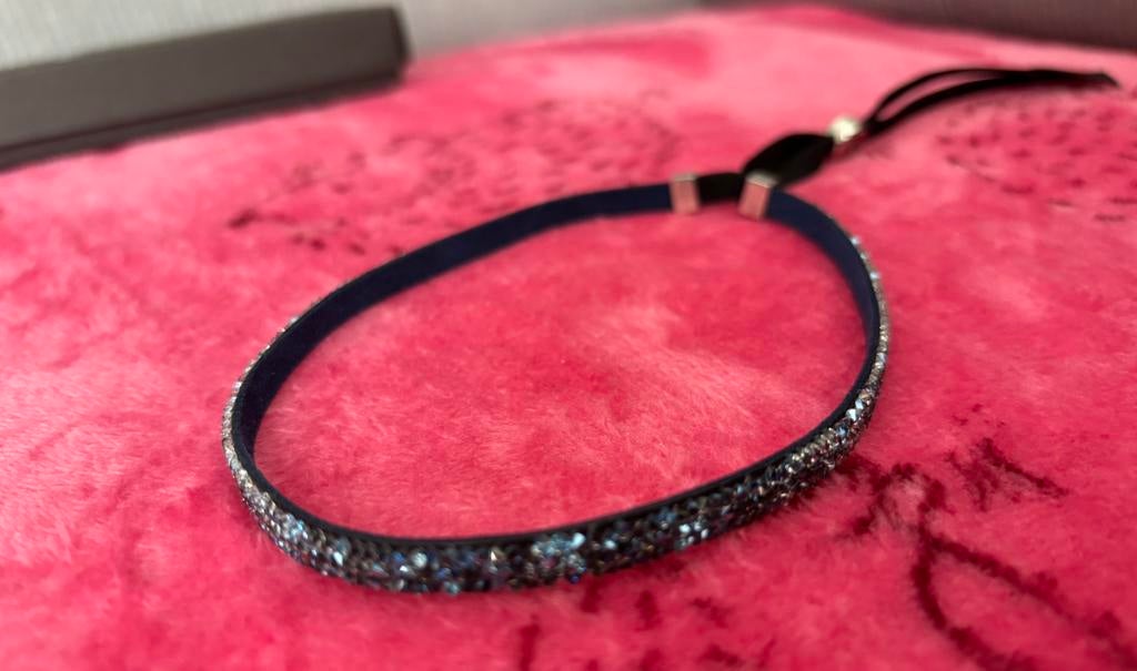 Swarovski ketting shoker, Bijoux, Sacs & Beauté, Colliers, Enlèvement ou Envoi, Neuf, Bleu