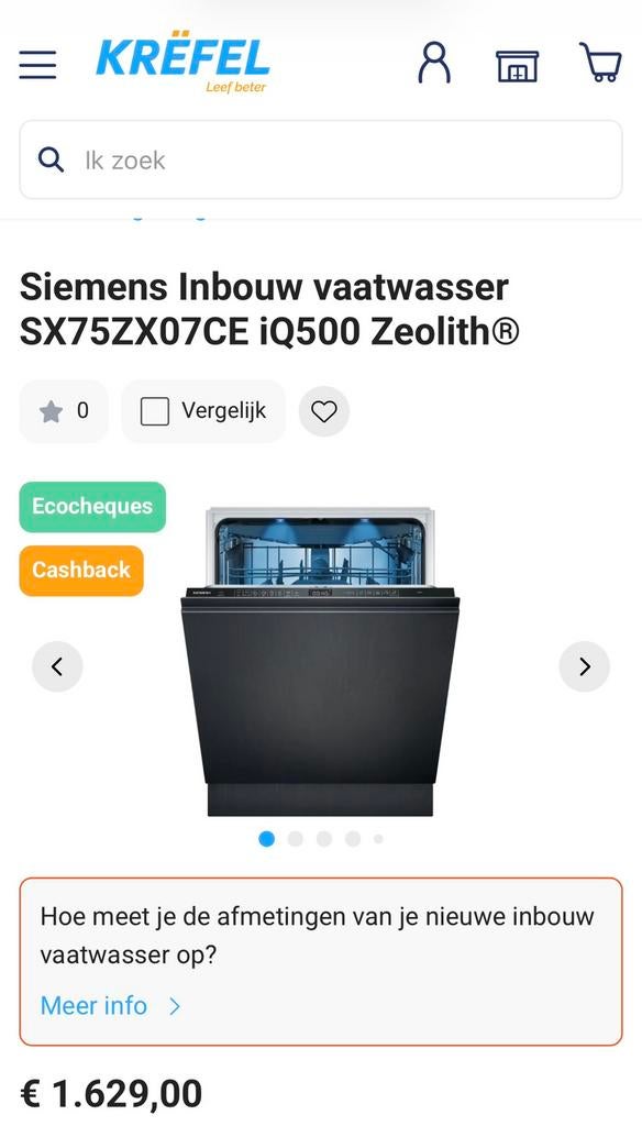 Siemens iQ500 volledig integreerbare vaatwasser - NIEUW!, Elektronische apparatuur, Ophalen, Nieuw, Inbouw, 45 tot 60 cm