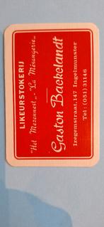 Carte à jouer Ingelmunster_Baekelandt distillerie _roze_167, Enlèvement ou Envoi, Utilisé, Carte(s) à jouer